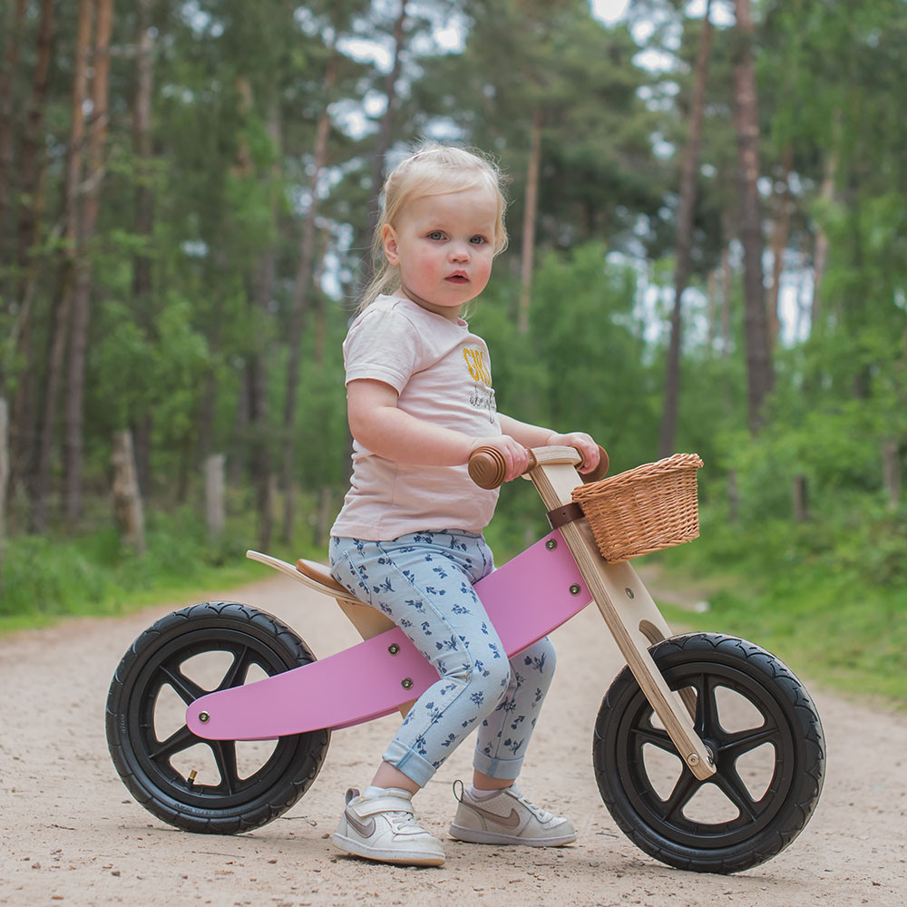 Havoc meel verhoging Bandits & Angels Rieten stuurmandje houten loopfiets | Banditsandangels.com